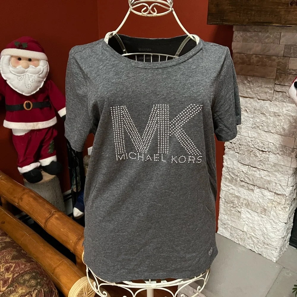 Michael Kors Medium Silver Rhinestone Top EUC